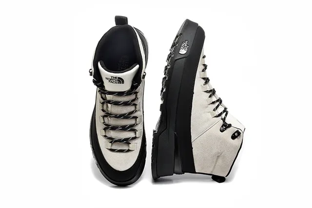The North Face Beige Black High-Top Suede-and-Synthetic Upper Hiking Boots 16
