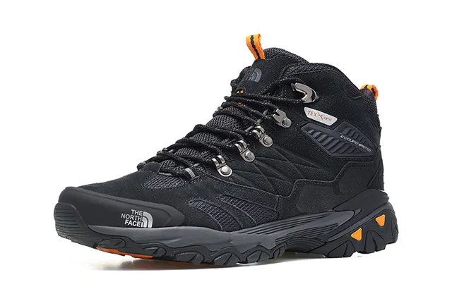 The North Face Black Silver Mid-Cut Boot Waterproof Membrane Hiking Boots 15