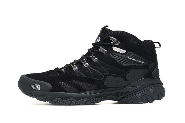 The North Face Black Silver Mid-Cut Boot Waterproof Membrane Hiking Boots 21