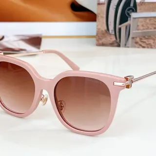 Tiffany & Co. Angular Cat-Eye Pink Acetate Gradient Brown Sunglasses
