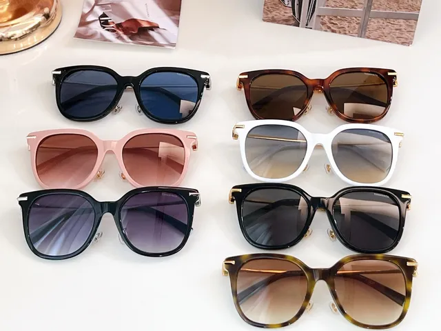 Tiffany & Co. Angular Cat-Eye Pink Acetate Gradient Brown Sunglasses 3