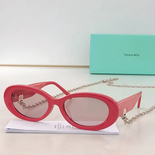 Tiffany & Co. Gray Silver Acetate Frame Translucent White Inner Rim Sunglasses 7