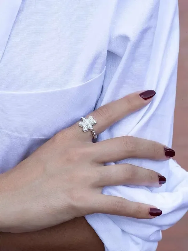 Tiffany & Co. Return to Tiffany Anel Pavé em forma de cruz 4