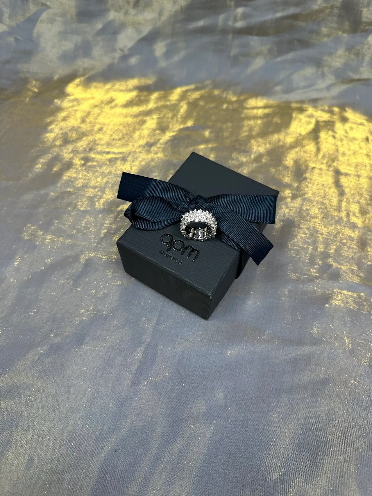 Tiffany & Co. Silver Blue Wide Pavé Band Multi-Row Diamond Setting Ring 7