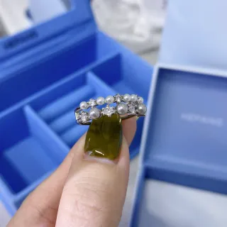 Tiffany & Co. Stacked Pearl and Diamond Ring
