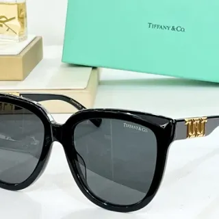 Tiffany & Co. T Collection Oversized Cat-Eye Black Sunglasses