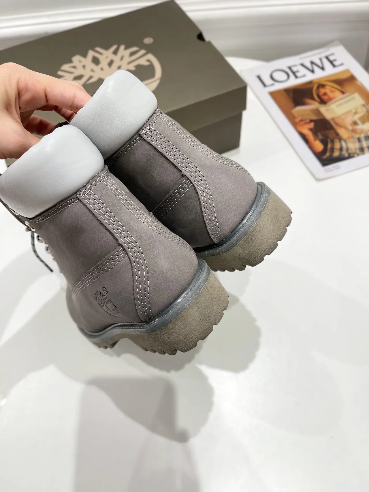 Timberland Premium 6-Inch رمادية سويد أحذية عمل 3