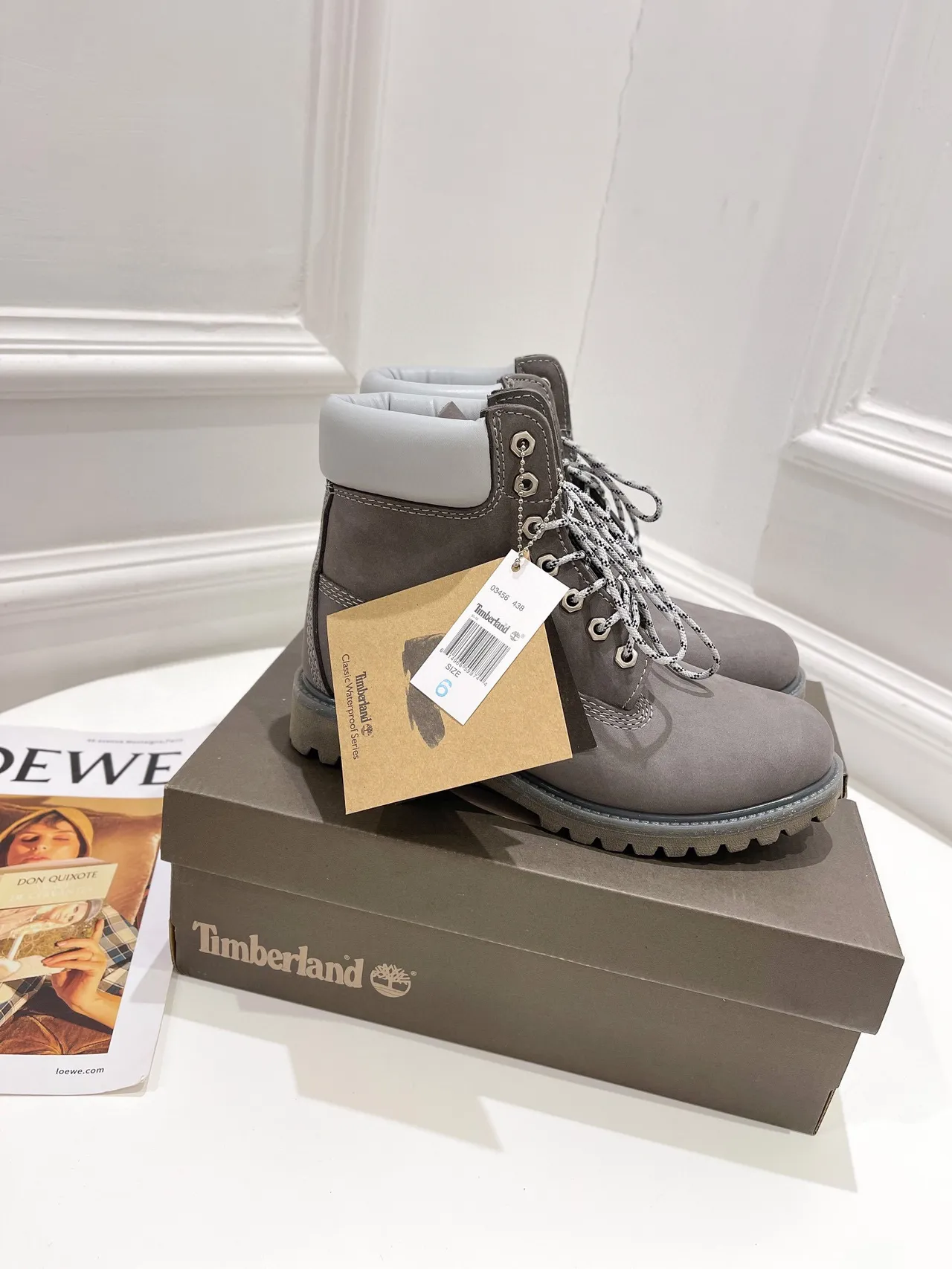 Timberland Premium 6-Inch رمادية سويد أحذية عمل 8