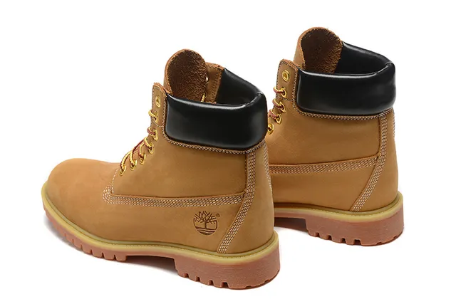 Timberland Premium 6-Inch Tan Nubuck Work Boots 6