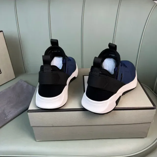Tom Ford Navy Mesh and Synthetic Lifestyle Sneakers 6