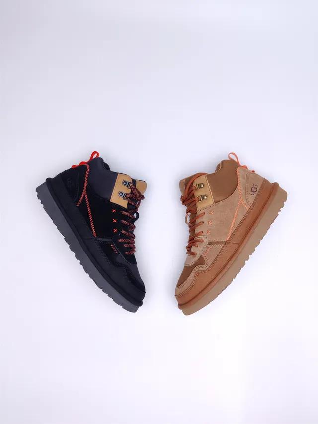 UGG Black Orange High-Top Suede-Mesh Hybrid Upper Hiking Boots 4