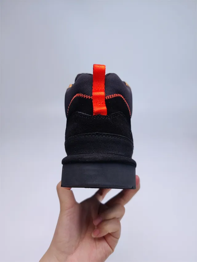 UGG Black Orange High-Top Suede-Mesh Hybrid Upper Hiking Boots 15