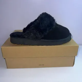 UGG نعال أسود بكولار فرو ناعم وصنع علوة من السويد