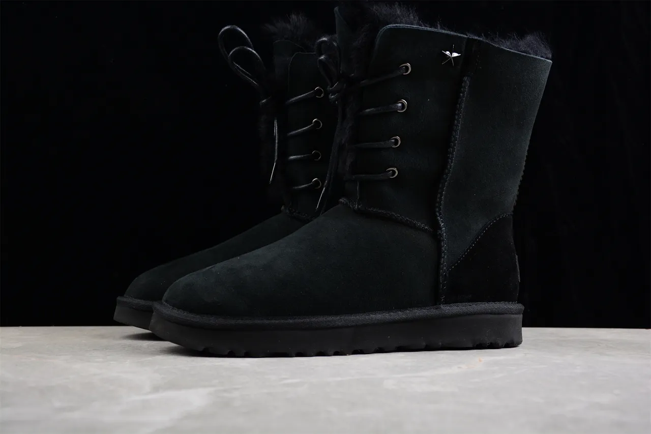 UGG Classic Lace-Up Star Black Snow Boots 3