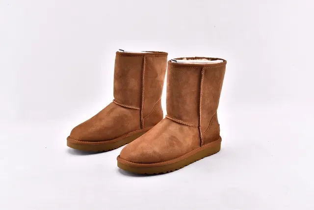 UGG Classic Mini Chestnut Suede Snow Boots 2