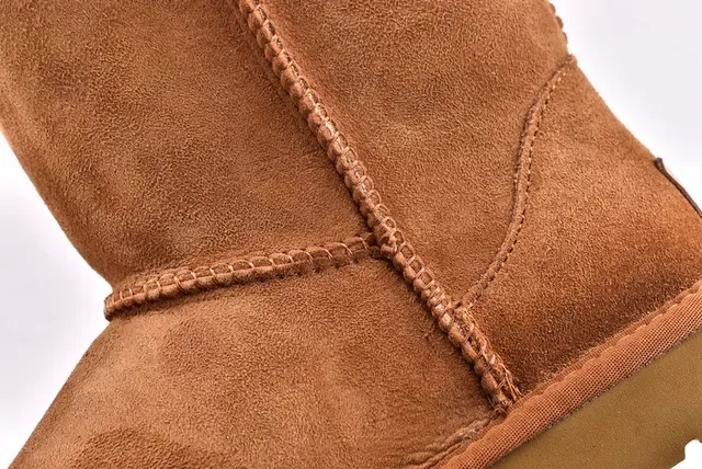 UGG Classic Mini Chestnut Suede Snow Boots 4