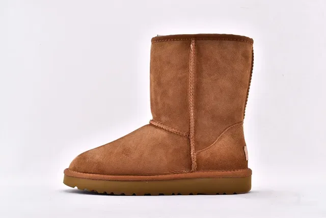 UGG Classic Mini Chestnut Suede Snow Boots 8