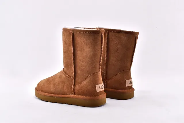 UGG Classic Mini Chestnut Suede Snow Boots 14