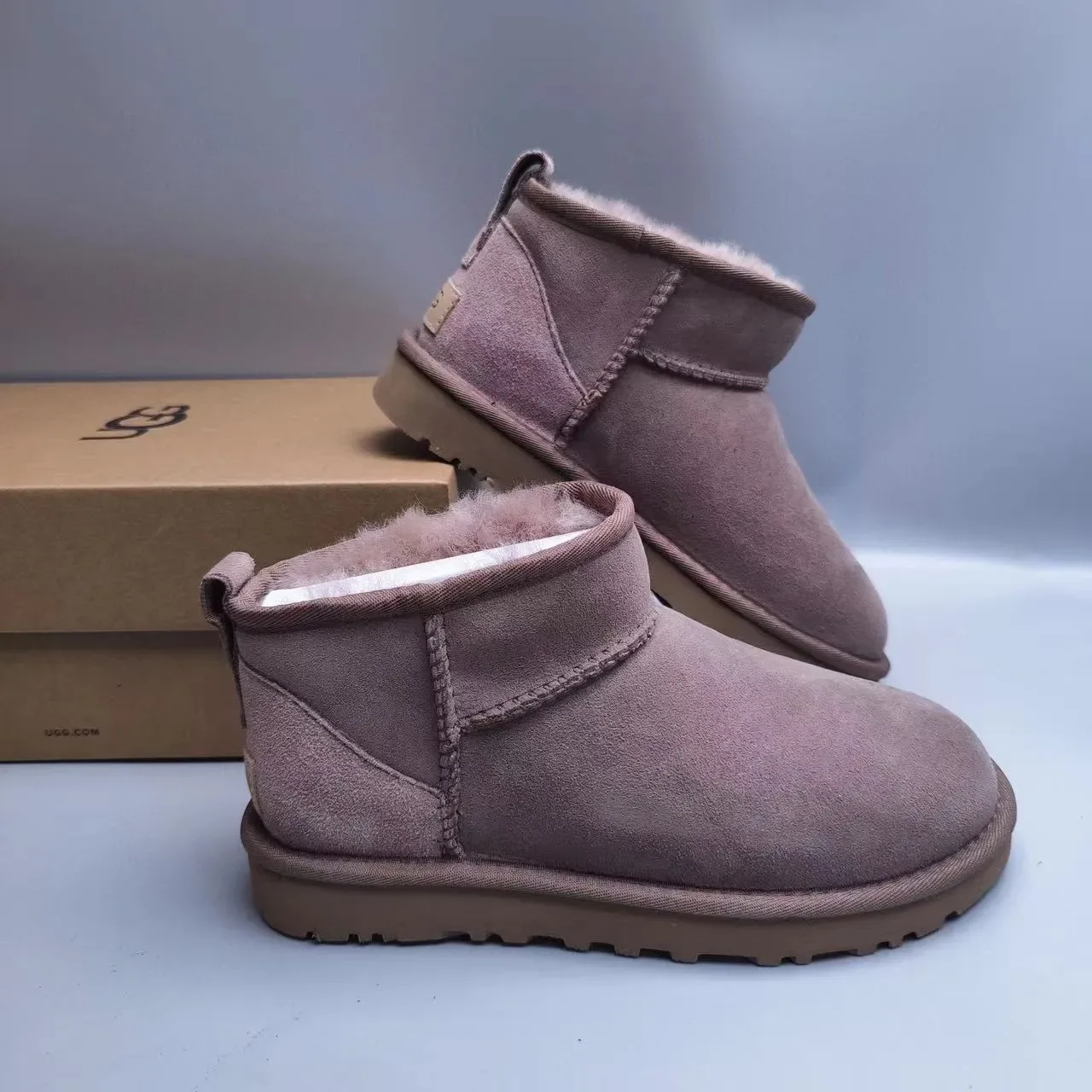UGG Classic Mini Dusty Mauve Snow Boots 5
