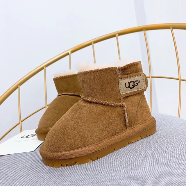 UGG Classic Mini Dusty Pink Suede Shearling-Lined Snow Boots 7