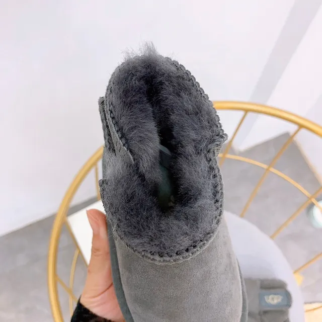 UGG Classic Mini Dusty Pink Suede Shearling-Lined Snow Boots 10