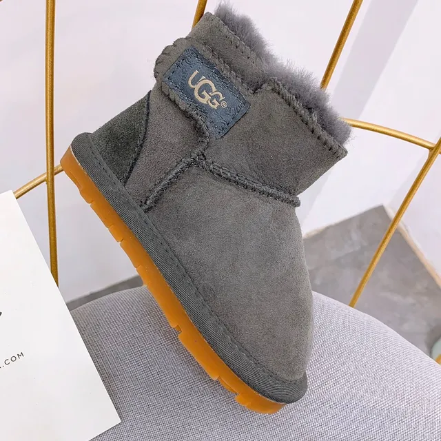 UGG Classic Mini Dusty Pink Suede Shearling-Lined Snow Boots 11