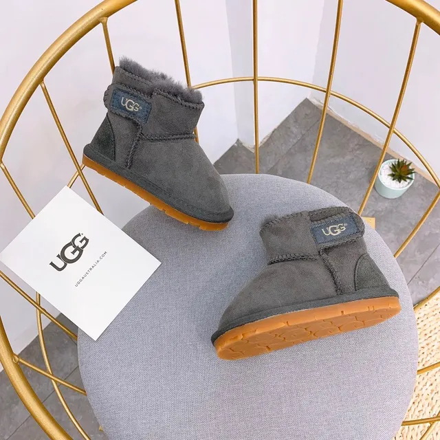 UGG Classic Mini Dusty Pink Suede Shearling-Lined Snow Boots 13