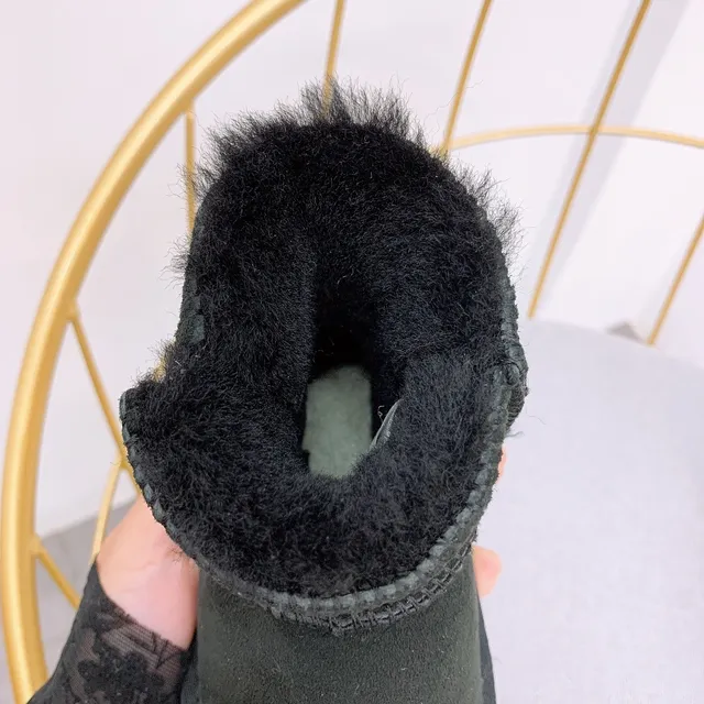 UGG Classic Mini Dusty Pink Suede Shearling-Lined Snow Boots 17