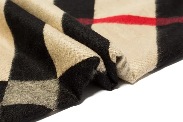 UGG Classic Plaid Beige Black Red Cashmere Scarf 7
