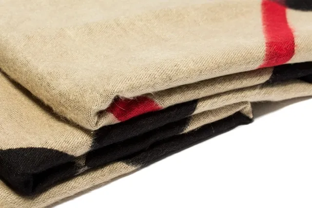 UGG Classic Plaid Beige Black Red Cashmere Scarf 8