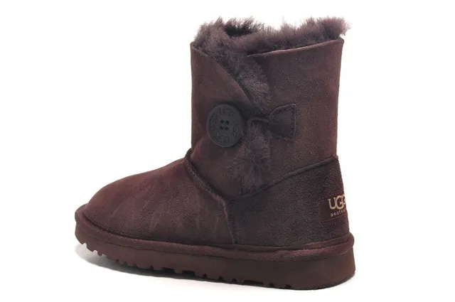 UGG 经典短款 棕色 麂皮 羊毛里 踝靴 4