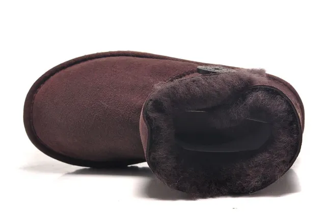 UGG 经典短款 棕色 麂皮 羊毛里 踝靴 5