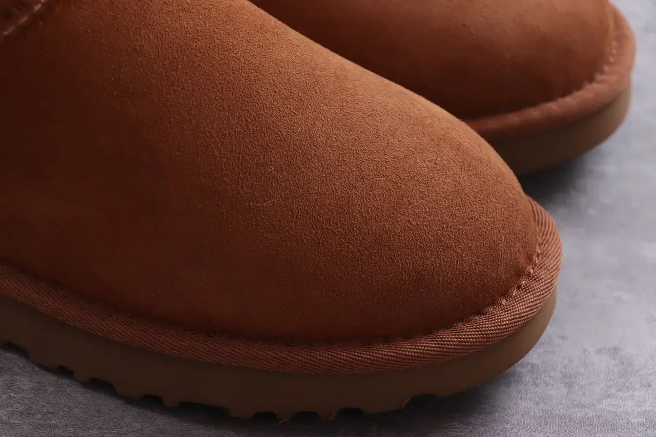 UGG Classic Short বাদামী সুয়েড শিয়ারলিং লাইন্ড স্নো বুট 7
