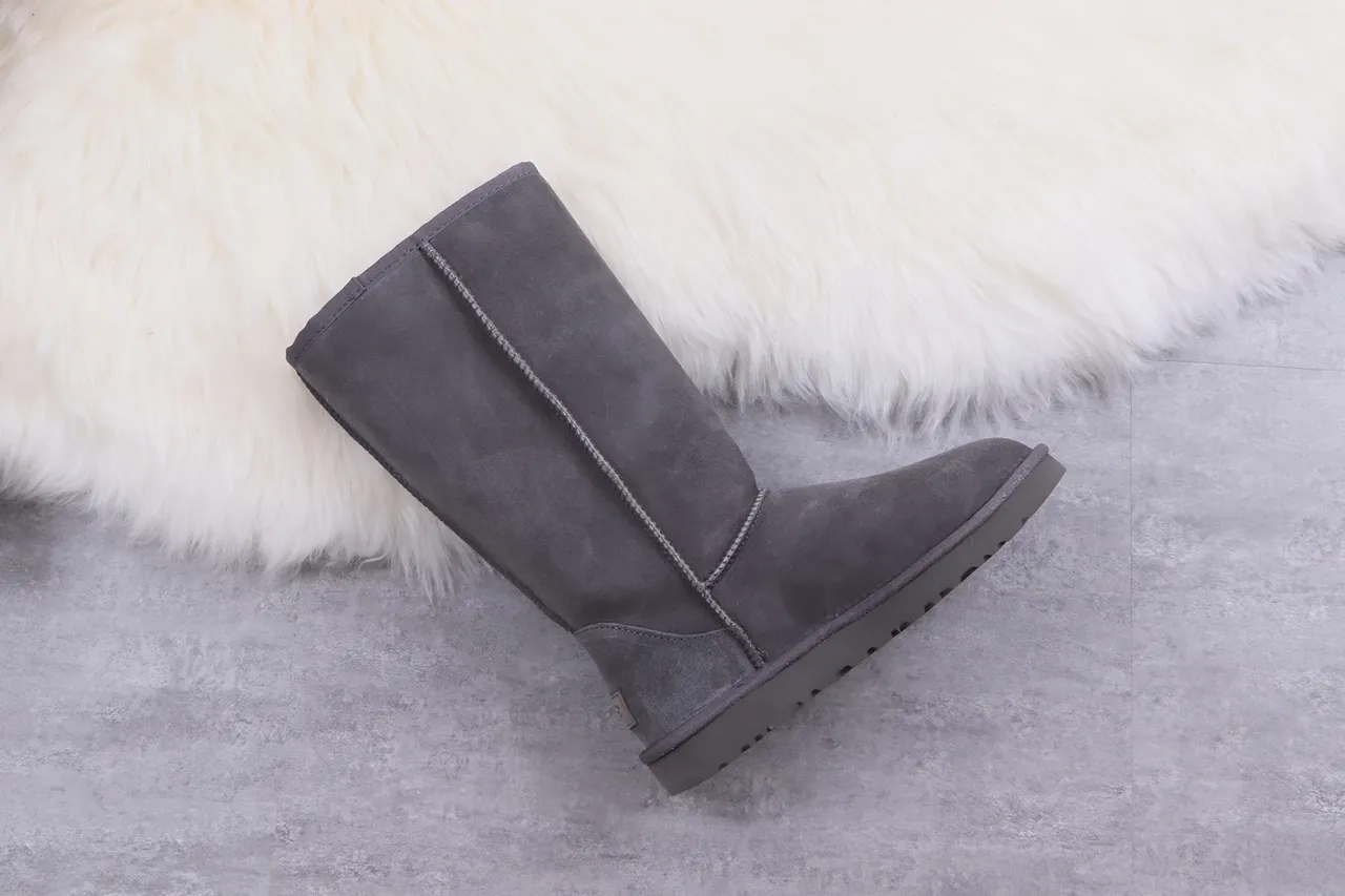 UGG Classic Tall Charcoal Gray Suede Knee Boots 7