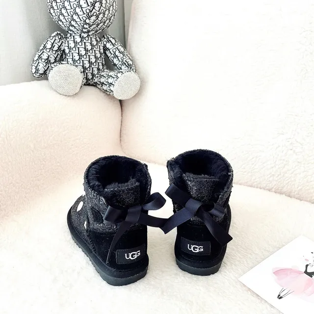 UGG Glitter Heart Star Bow Snow Boots 10