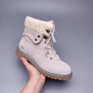 UGG Shearling-Lined Suede Lace-Up Ankle Boot
