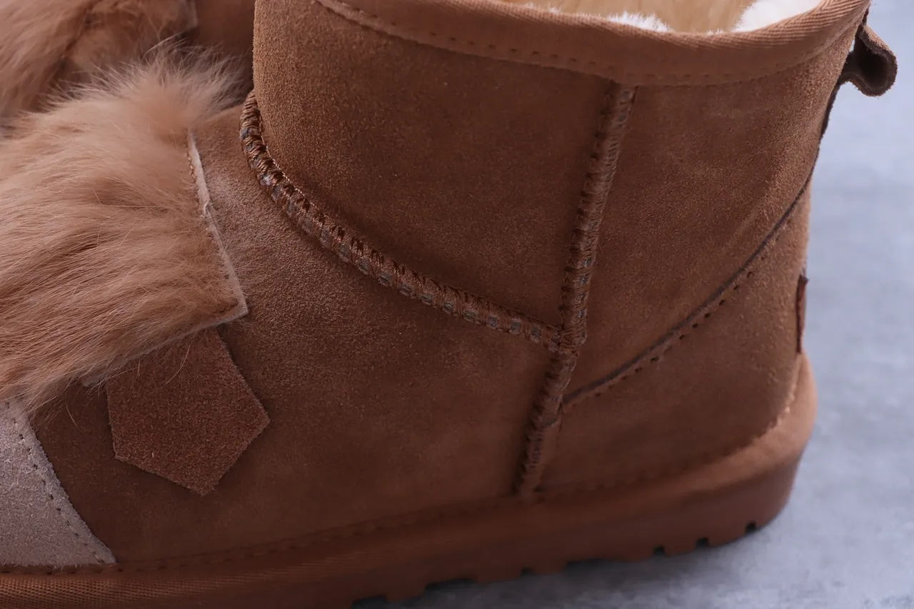 UGG Tasman Animal-Face Botas de Neve Marrom Forradas com Pele de Carneiro 4