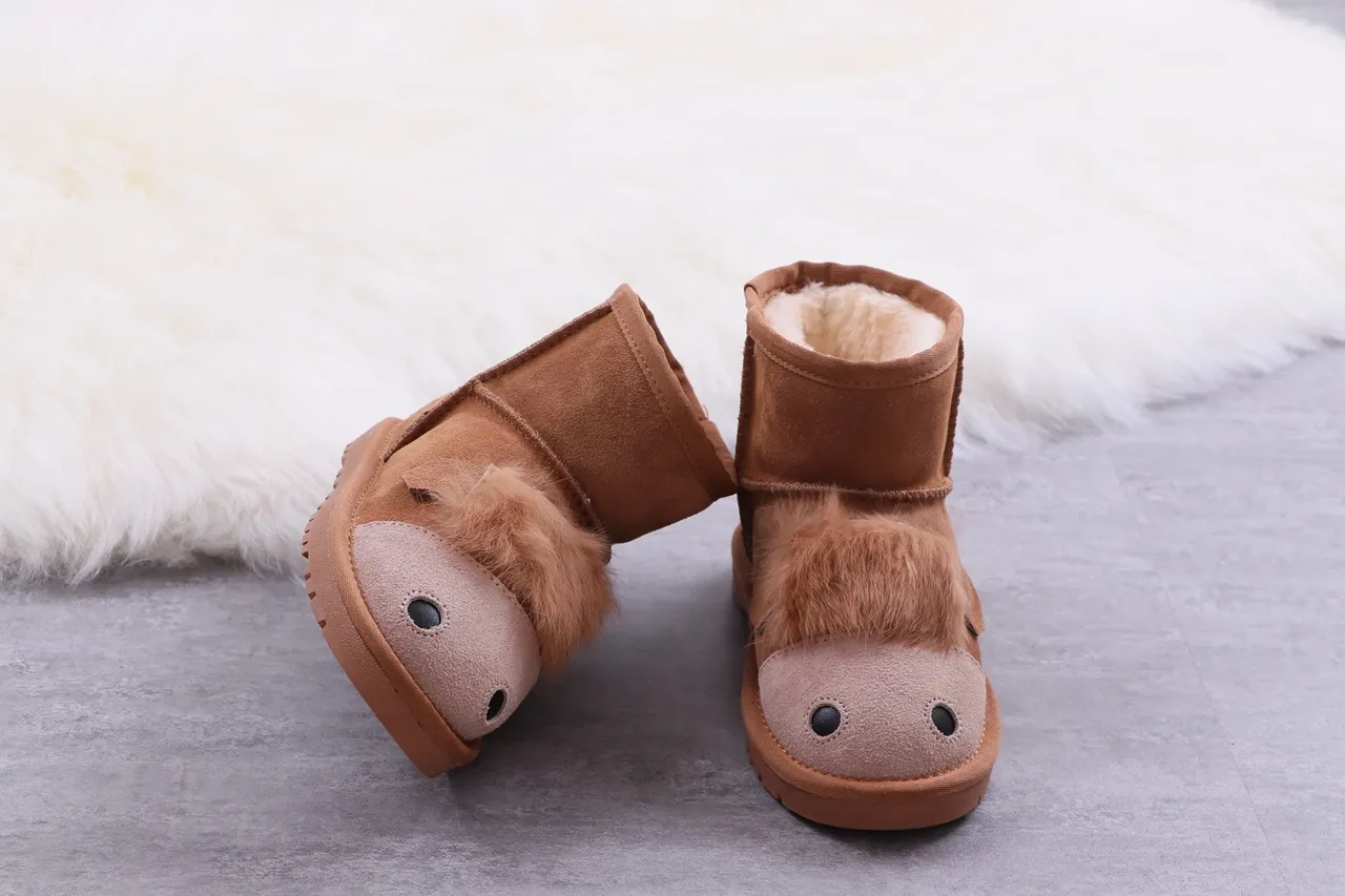 UGG Tasman Animal-Face Botas de Neve Marrom Forradas com Pele de Carneiro 7