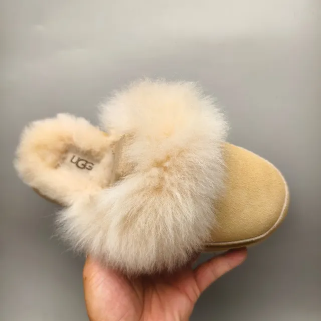 UGG Tasman Beige Shearling-Trimmed Platform Slippers 3