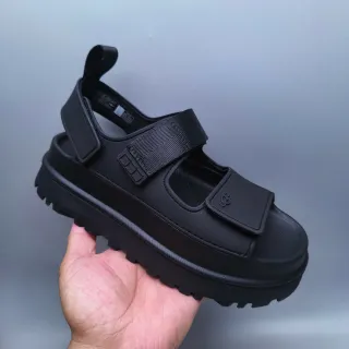 UGG Tasman sandalias casuales negras de plataforma con cierre de doble correa