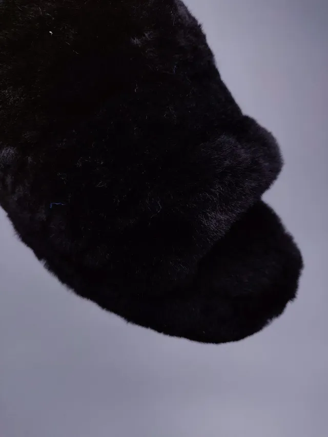 UGG Tasman Black Plush Slipper 3