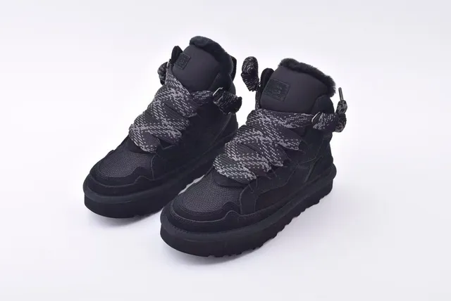 UGG Tasman Black Suede Shearling-Lined Snow Boots 2