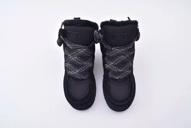 UGG Tasman Black Suede Shearling-Lined Snow Boots 3