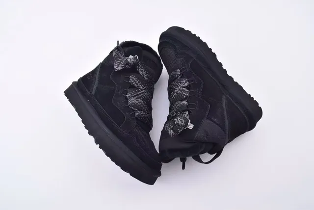 UGG Tasman Black Suede Shearling-Lined Snow Boots 4