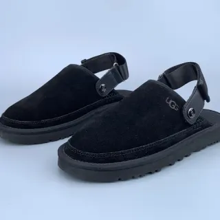 UGG Tasman أحذية منزلية سوداء من السويد مع حزام