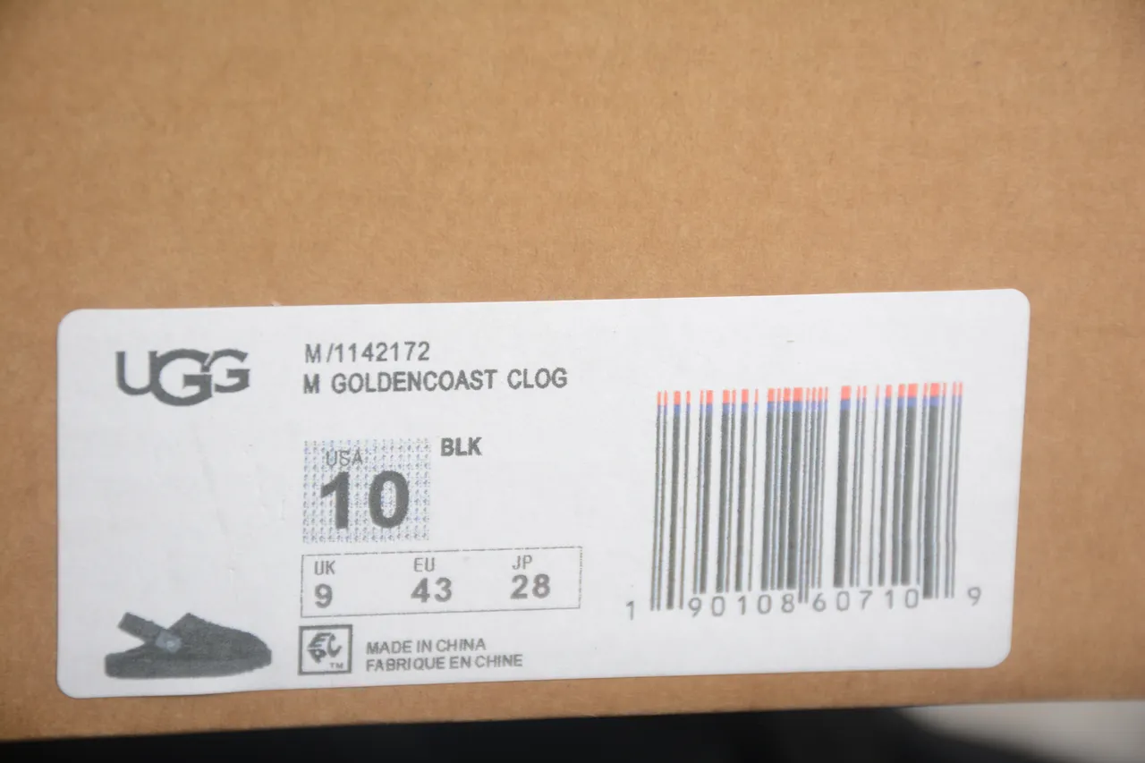 UGG Tasman Black Suede Strap Slippers 10
