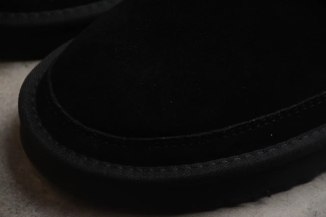 UGG Tasman Black Suede Strap Slippers 15