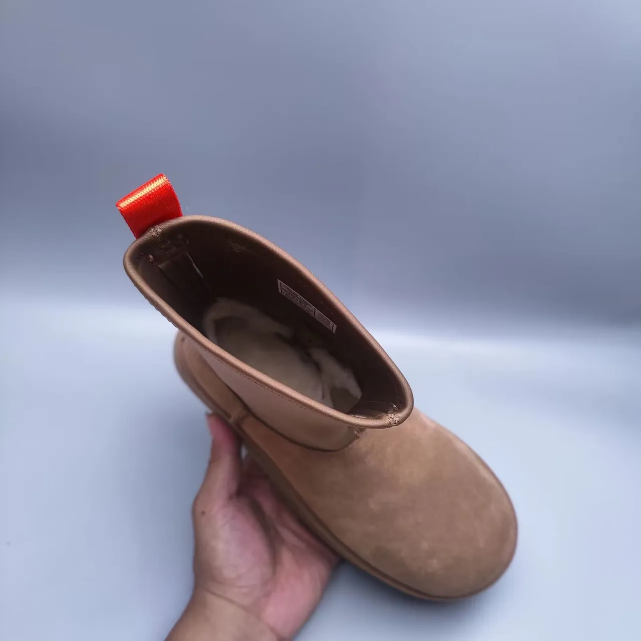 UGG Tasman Brown Red Platform Sole Elastic Knit Collar Snow Boots 5