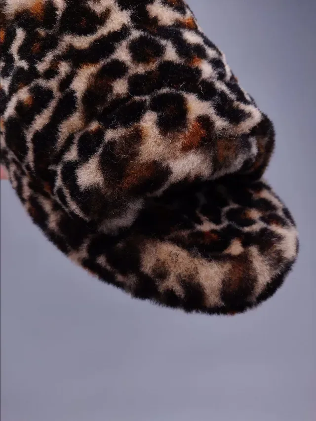 UGG Tasman Leopard Print Plush Faux Fur Slippers 3