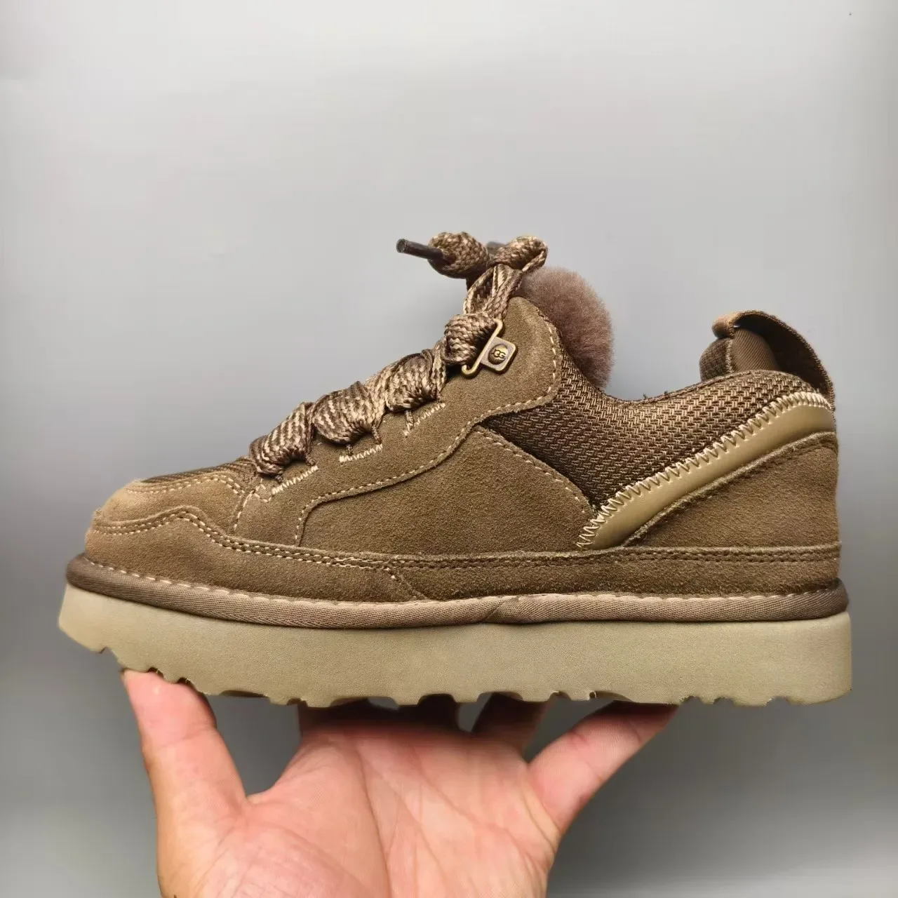 UGG Tasman Olive-Brown Shearling-Lined Lifestyle Sneakers 7